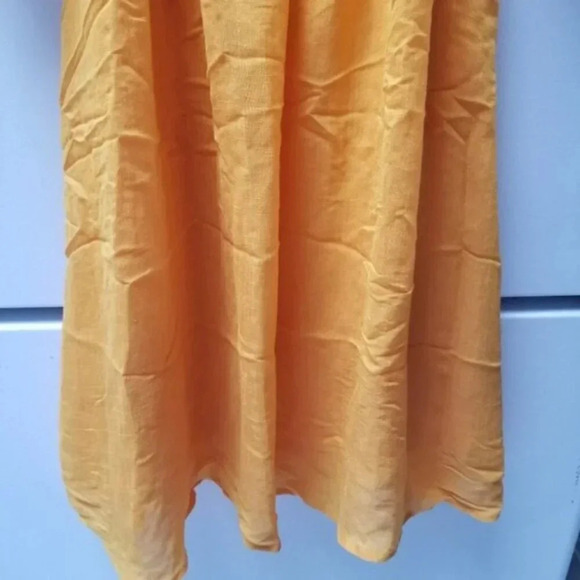 Anthropologie Moulinette Soeurs Carina Puff Sleeve Orange Dress M - Picture 15 of 15